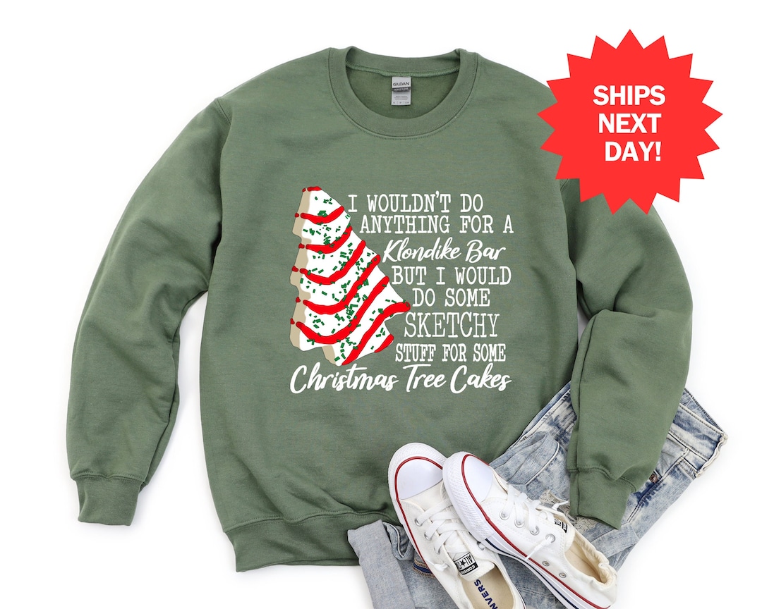 Christmas Tree Cake Sweatshirt, Cake Christmas Shirt, Christmas
