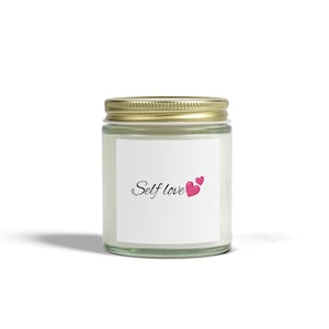 Self Love Scented Candle - Coconut Apricot Wax (4oz, 9oz) | Relaxing Gift, Home Decor, Aromatherapy, Self-Care, Unique Gift