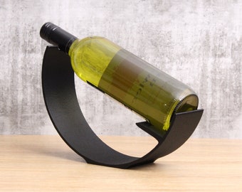 Crescent Wine Stand, Single Bottle Wine Rack for wine lovers