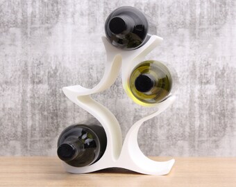 Celeste Wine Rack, 5 Bottle Countertop Wine Stand, Vertical Display Wine Storage for Wine Lovers