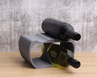 Lusso Wine Rack, 4 Bottle Countertop Wine Holder for Wine Lovers and home bars