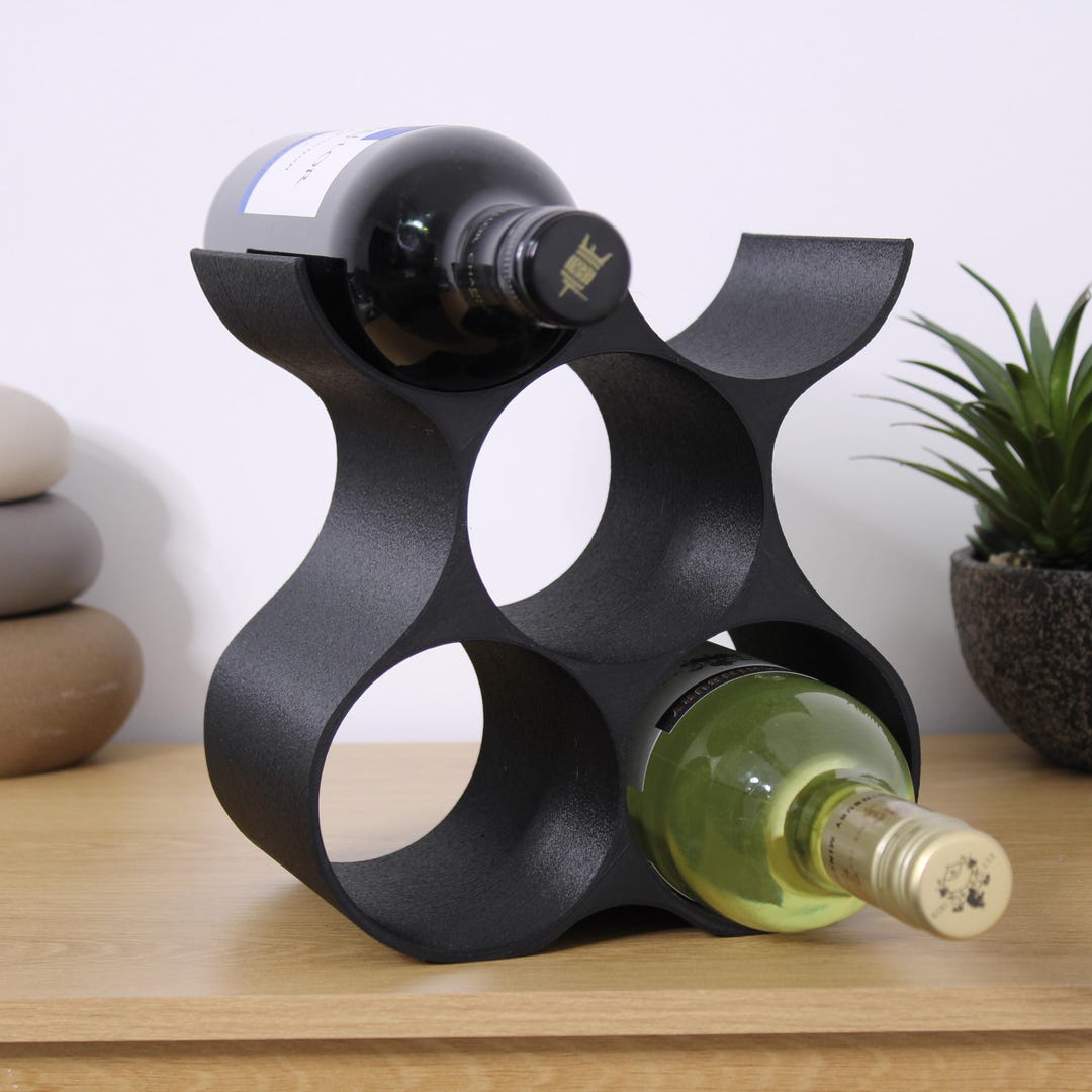 Modern Counter Wine Rack Elegant 5 Bottle Wine Rack, Modern Countertop Display - Etsy