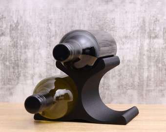 Countertop Wine Rack, Modern Pyramid Counter 3 Bottle Wine Stand, Vertical Display Wine Storage for Wine Lovers.