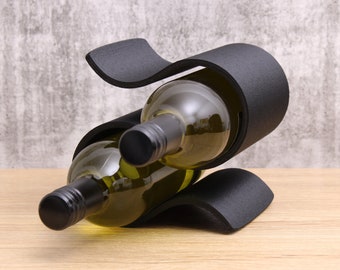 Mini Wavy Wine Rack, Small 2 bottle Wine Stand Home Organisation