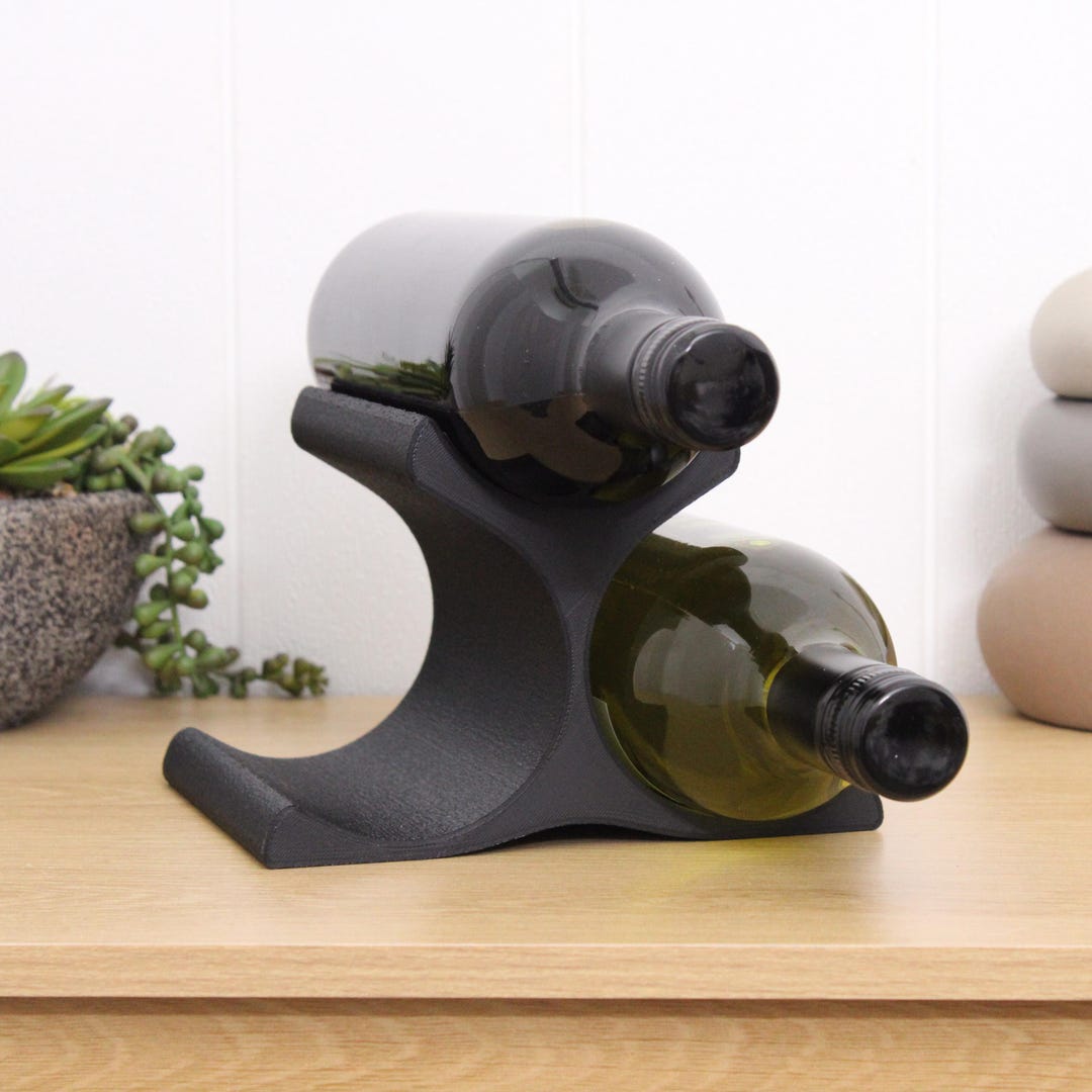 Modern Pyramid 3-bottle Wine Rack: Countertop Wine Storage - Etsy