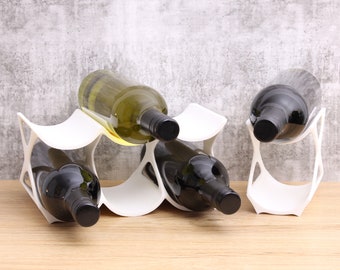 Countertop Wine Rack Set, Edgy Modern Counter 6 & 2 Bottle Wine Stand, Vertical Display Wine Storage for Wine Lovers.