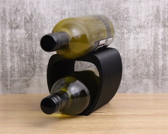 Lusso Wine Rack, 2 Bottle Countertop Wine Holder for Wine Lovers and home bars