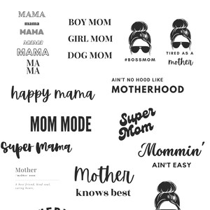 Mom SVG Bundle, Mama, Mother's Day, Gifts for Mom, Gifts for her, SVG, Mother, Cricut project, Glass etching, mom tshirt, Digital File, Gift