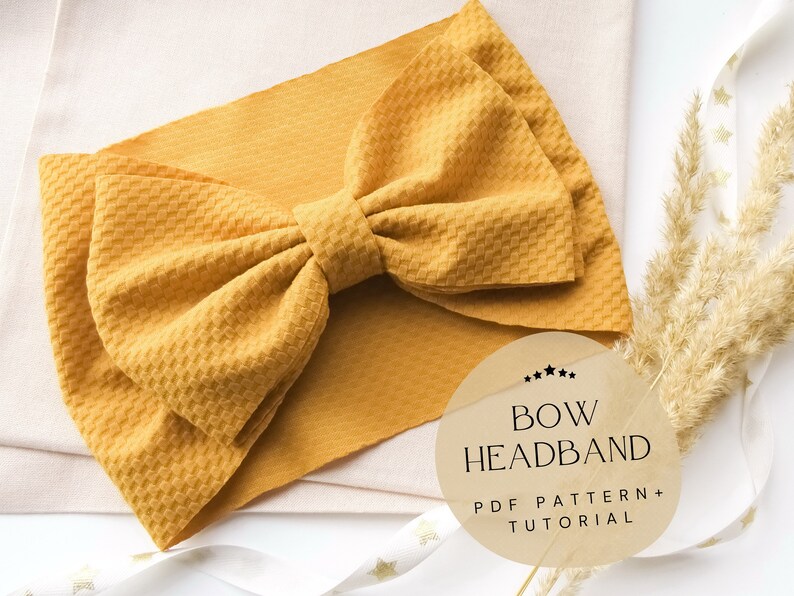 Bow Headband Pattern PDF Chunky Bow Head Wrap Pattern and Etsy
