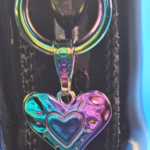 Rainbow sketch design heart charms for your Dr Martens boots.