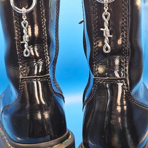 Baby barbed wire charms - for your Dr Marten's boots. Bling which won't blow your budget.