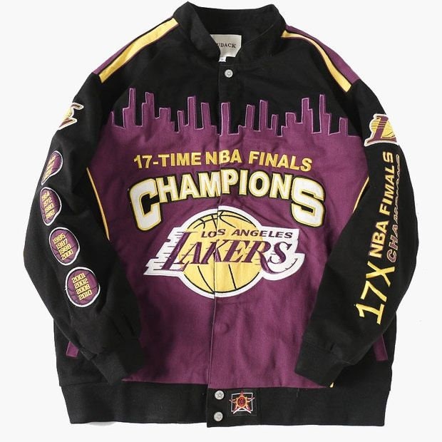 Vintage 1990's LA Lakers Black And Purple Jacket Men's