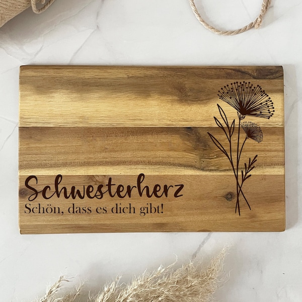 Brettchen | Schwester | Personalisierte Geschenke | Schwesterherz | Geschenk | Geburtstagsgeschenk | Gift | Holz | Beste Freundin