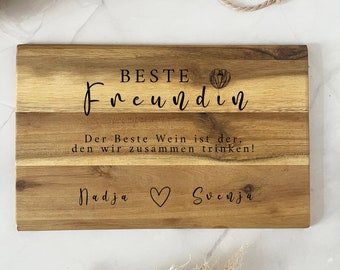 Beste Freundin Geschenk, Personalisiertes Geschenk, Freundschaft, Geburtstagsgeschenk, Geschenk aus Holz, Best Friends, Schild Holz