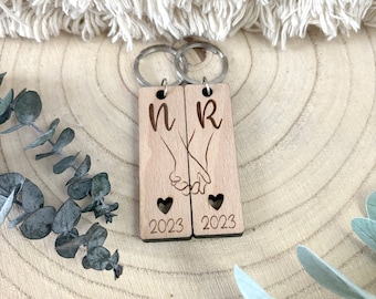Schlüsselanhänger personalisiert | Hochzeitsgeschenk | Geschenk zur Verlobung | Freundschaft | Beste Freundin | Schlüsselring