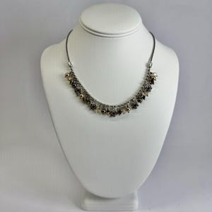 BRIGHTON Cannes Heart Bronze Faceted Beaded Vintage Necklace Jewelry N186 image 1