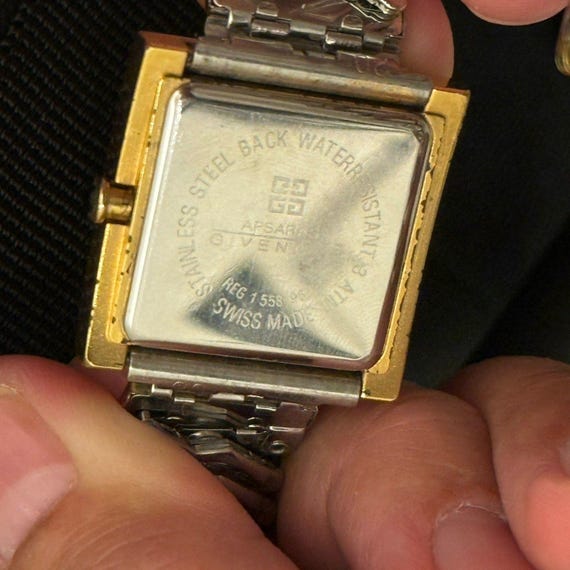 GIVENCHY Square 4G Gold Tone Analog Quartz Women Vint… - Gem