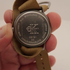 CALVIN KLEIN Swiss K5121 Analog Quartz Men Vintage Watch W341 *WORKING image 8