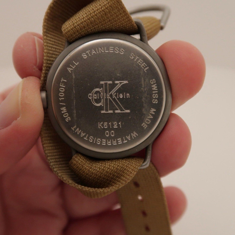 CALVIN KLEIN Swiss K5121 Analog Quartz Men Vintage Watch W341 *WORKING image 8