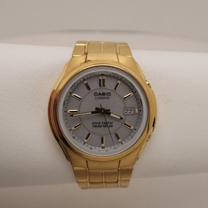 CASIO WAVE CEPTOR 150 ゴールド腕時計 Casio Wave Ceptor - Etsy