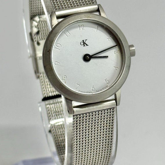 CALVIN KLEIN K3131 Analog Quartz Silver Tone Women Vintage Watch W570 *WORKING View 2