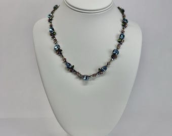 SORRELLI Swarovski Crystal Multicolor Floral Vintage Necklace Jewelry N387