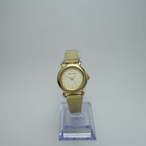 MILA SCHÖN Menard Reloj analógico de cuarzo tono dorado vintage para mujer W901 *FUNCIONANDO