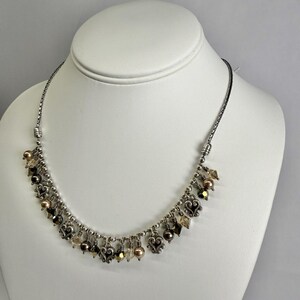 BRIGHTON Cannes Heart Bronze Faceted Beaded Vintage Necklace Jewelry N186 image 3