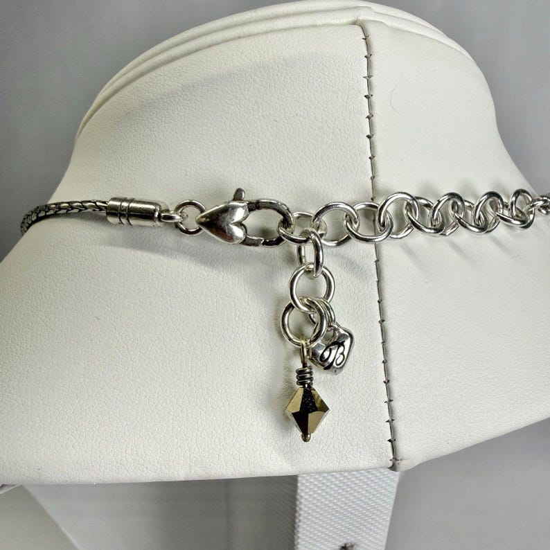 BRIGHTON Cannes Heart Bronze Faceted Beaded Vintage Necklace Jewelry N186 image 7