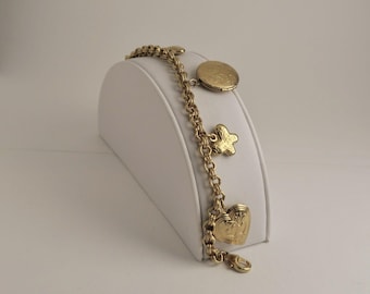 AVON Locket Charme Schmetterling Herz Vintage Armband Schmuck Br175