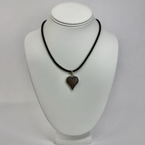 BRIGHTON Ophelia Heart Pendant Silver Tone Vintage Necklace Jewelry N567 image 2