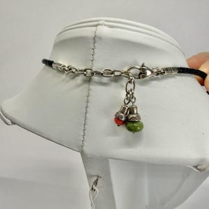 BRIGHTON Pagoda Cloisonné Ciondolo tono argento Collana vintage Gioielli N570 immagine 5