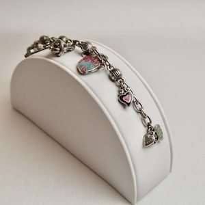 BRIGHTON Bunte Emaille Fische Silber Ton Charme Vintage Armband Schmuck Br48 Bild 4