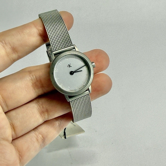CALVIN KLEIN K3131 Analog Quartz Silver Tone Women Vintage Watch W570 *WORKING View 5