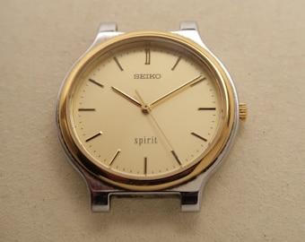 SEIKO Spirit 7N01-6A70 Analog Quarz Herren Vintage Gesichtsuhr W389 * Verkauft wie besehen