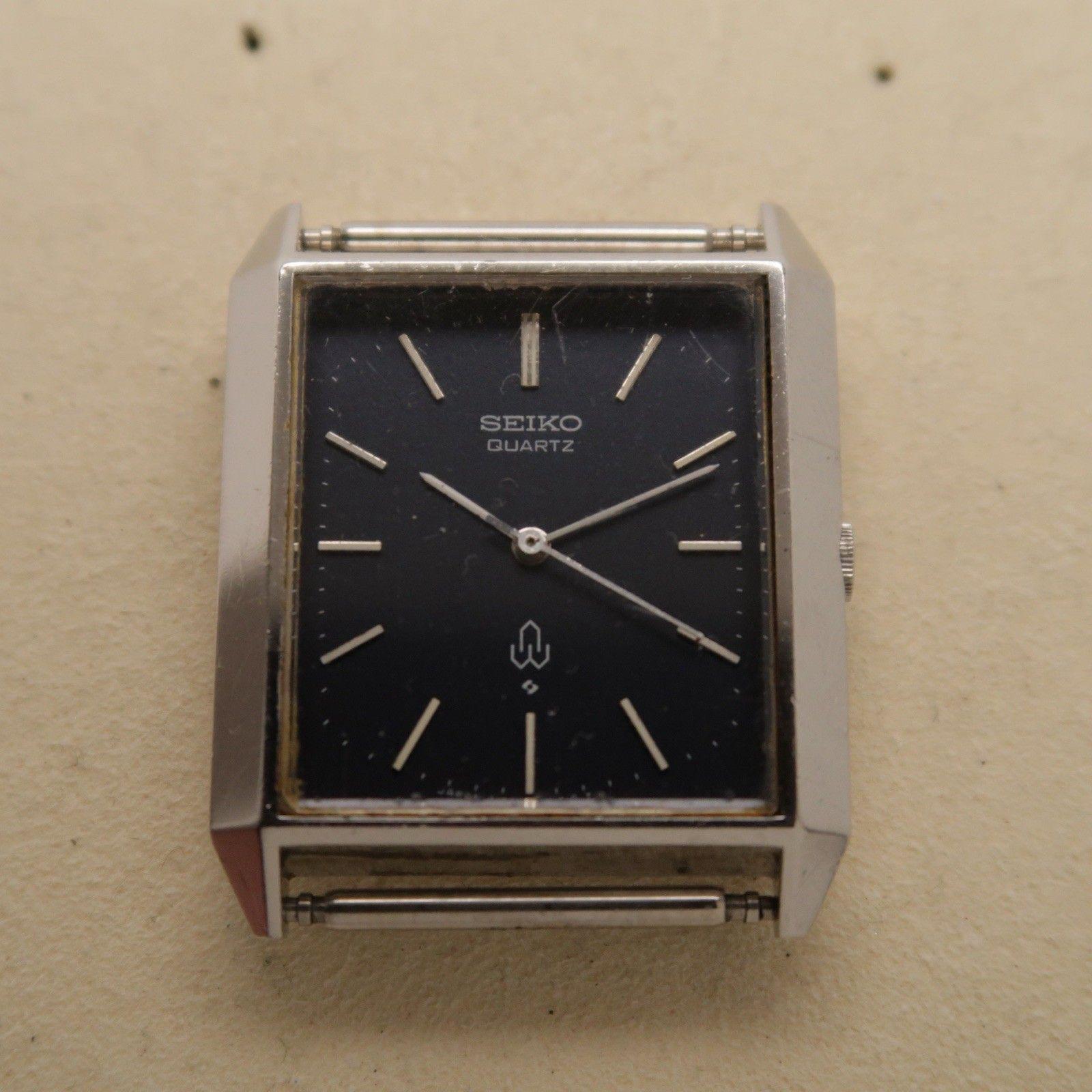 SEIKO 4120-5010 Silver Tone Quartz Men Vintage Face Watch W424
