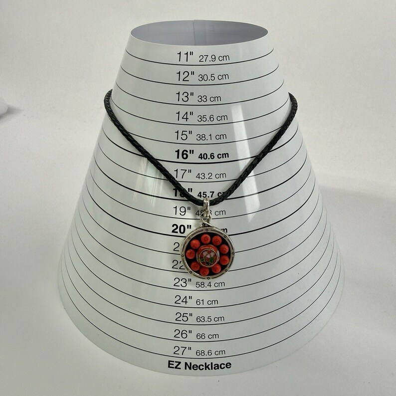 BRIGHTON Pagoda Cloisonné Ciondolo tono argento Collana vintage Gioielli N570 immagine 6