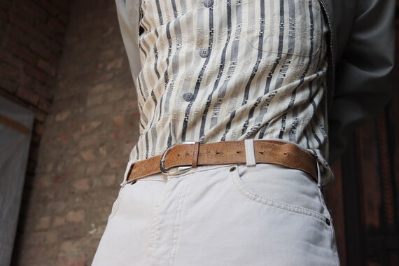 Vintage White Button Down Shirt Blue Abstract Aztec Pattern - Etsy
