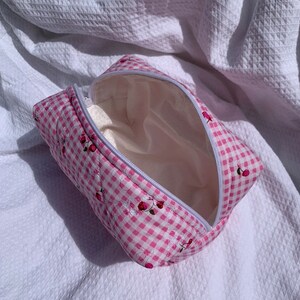 Glam & Go Quilted Cosmetic Bag - Strawberry Fields main image 1