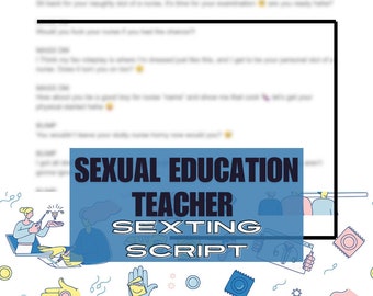Script di Sex Ed Teacher / Script di sexting per insegnanti / Script di sexting per l'industria degli adulti / Script di papà Onlyfans / Twitch Camgirl Snapchat Fansly