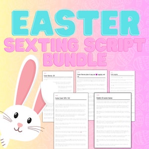 Pacote de scripts de sexting de Páscoa | scripts de sexting, pacote de conteúdo | jogos para criadores de conteúdo | ideias de onlyfans de páscoa | onlyfan se contorce de fãs
