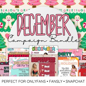 Onlyfans December campaigns| December campaign bundle, joi Sexting script bundle | content creator scripts | onlyfans fansly snapchat