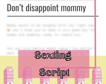 Mommy Sexting Script: Adult Content Creation (Digital Download)