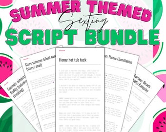 Summer Sexting Scripts Bundle: Onlyfans Content (Digital Download)
