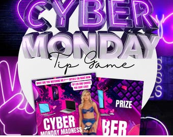 Cyber Monday Onlyfans Tip Game: Editable Canva Template (Digital Download)