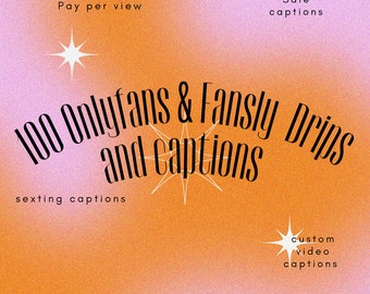 Onlyfans Captions Bundle: 100 PPV, Sexting, & Custom Ideas (Digital Download)