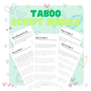 Onlyfans taboo | sexting script bundle, taboo Sexting script bundle | content creator scripts | onlyfans fansly snapchat twitch