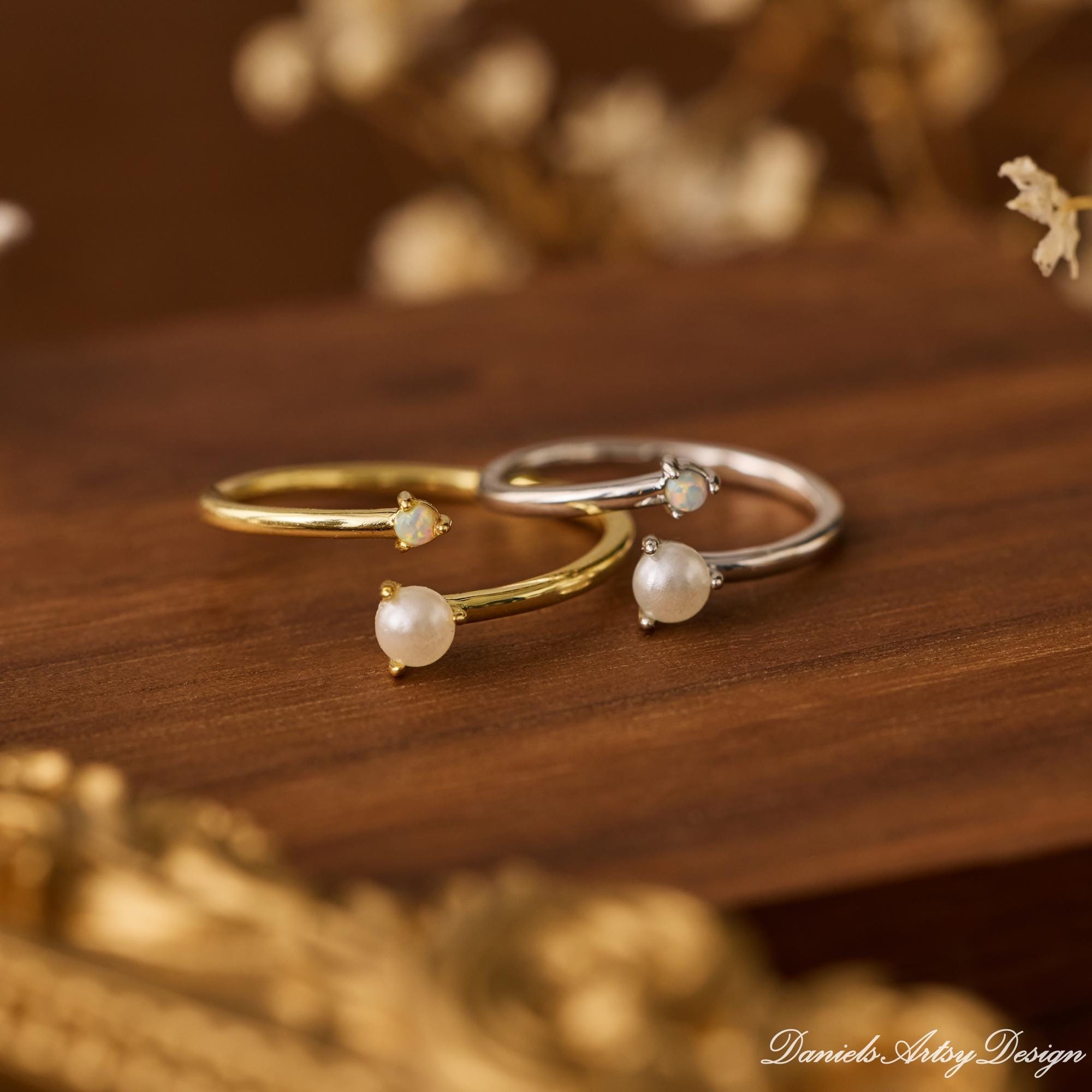 Bague Artisanale Opale Et Diamants - Argent 925 - Taille 5.5 - Pour Occasions Spéciales