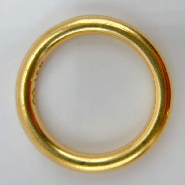 Donut Ring - Stacking or Wedding Band - Solid 18k yellow gold - Tire Band