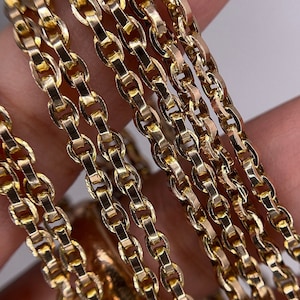 9k yellow gold Victorian extra long biker chain - long guard - muff chain with dog clip